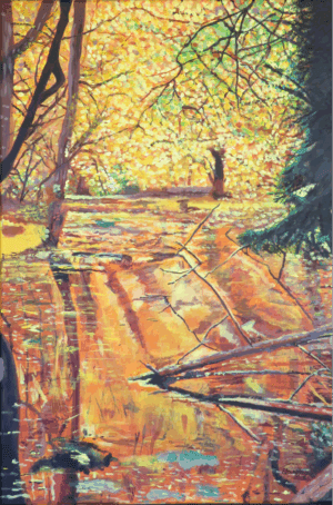 Original painting, "Autumn Forest" by Elaine Fogel