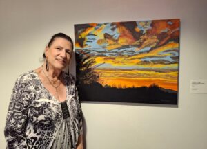 My painting on display at the Portland on the Park exhibit