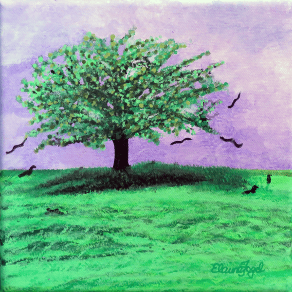 Original painting, "Sycamore Tree" by Elaine Fogel