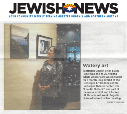 Elaine's photo appears in the Phoenix Jewish News