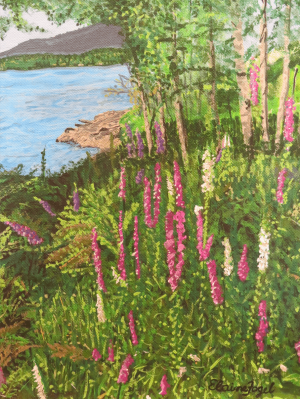 Painting of Bowen Island by Elaine Fogel